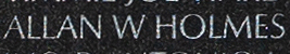 Engraved name on The Wall of Specialist Four Allan W. “Butch” Holmes, U.S. Army